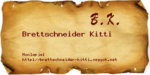 Brettschneider Kitti névjegykártya